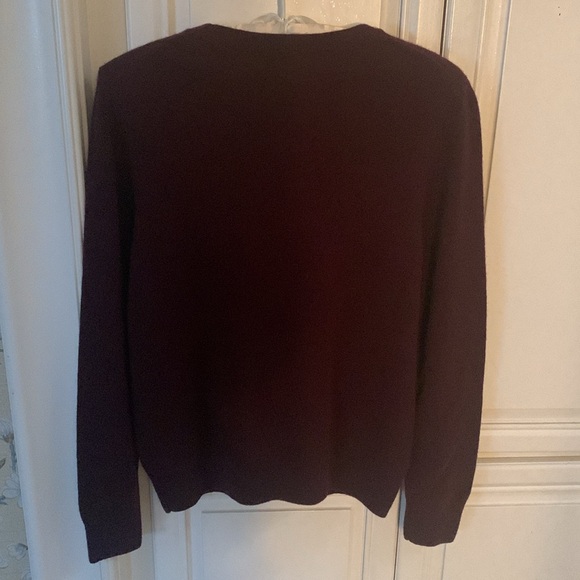 Quince burgundy cashmere sweater . - Picture 3 of 3